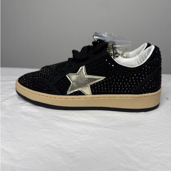 NIB | Vintage Havana Bravo Black Rhinestone Sneakers | Glam Star Sneakers - Picture 2 of 11
